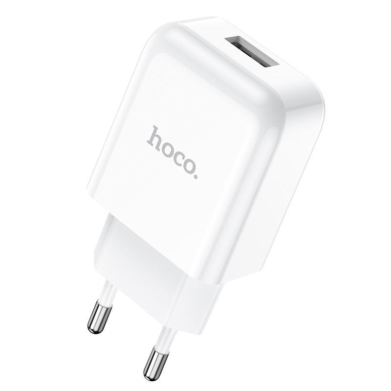 

Сетевое зарядное устройство Hoco N2 Vigour single port charger (1USB, 2,1A) White, Белый