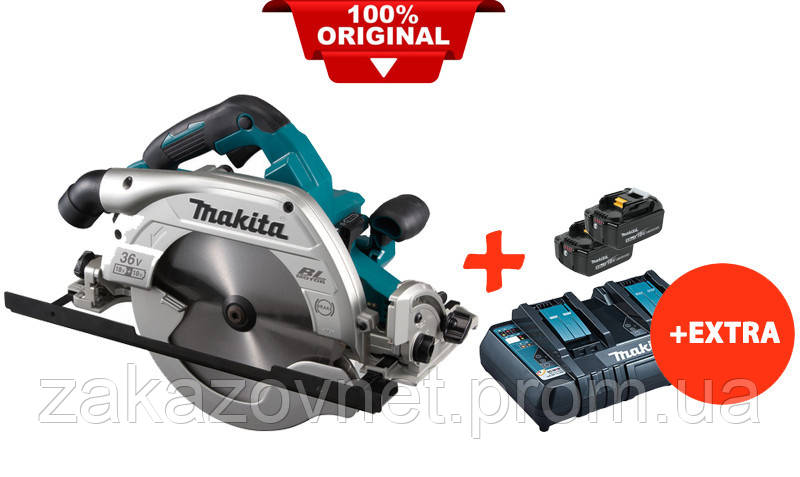 

Аккумуляторная бесщеточная дисковая пила Makita DHS900Z+2 аккумулятора 18V 5 Ah+быстрозарядное ЗУ, КОД: