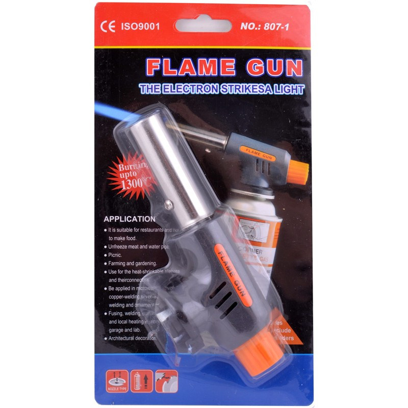 

Газовая горелка с пьезоподжигом Flame Gun 807-1