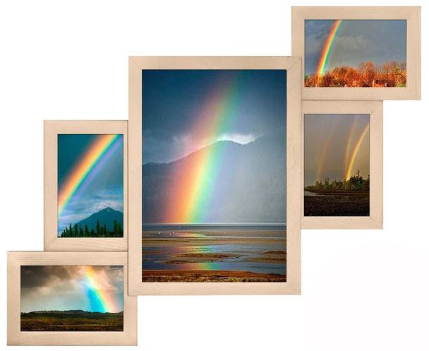 

Фоторамка коллаж на 5 фото, дерево