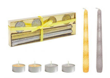 Подарочный набор свечей, серебристый BH1203
