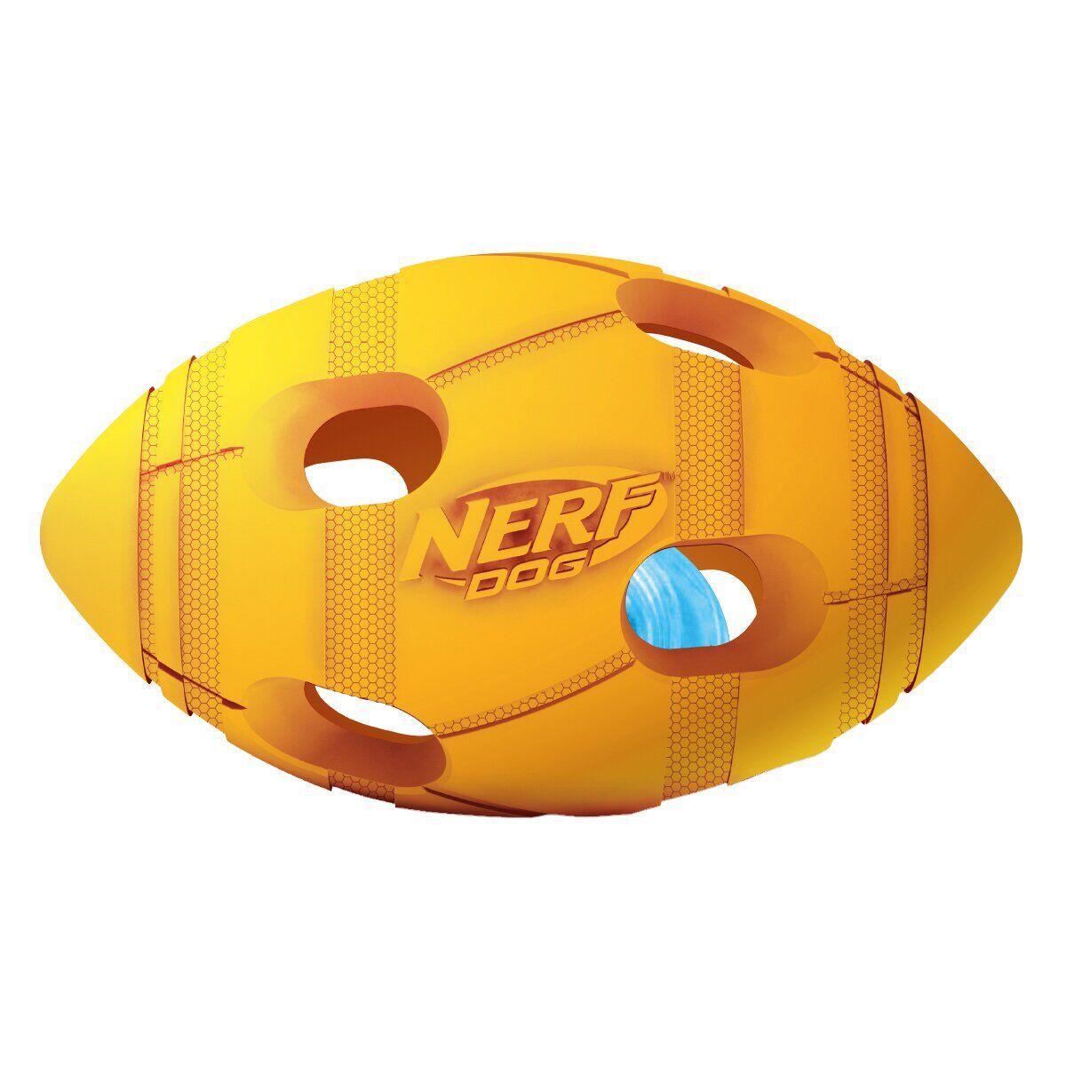 

Игрушка для собак Nerf Мяч регби светящийся 10 см (резина)