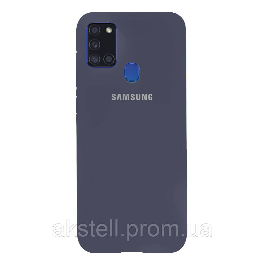 

Силикон Original Silicone Case Samsung A21/A215 HQ темно-синий