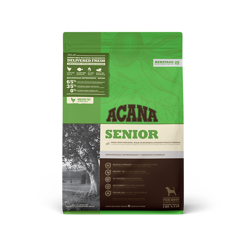 

Acana Senior, сухой корм для пожилых собак всех пород, курица, индейка, рыба, 2.0 кг