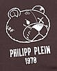 Світшот осінь-зима чоловічий коричневий PHILIPP PLEIN з принтом Ведмедик BRN L(Р) 19-526-003 S, фото 3