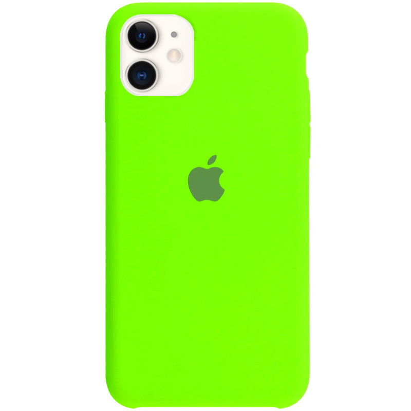 

Чехол Silicone Case (AA) для Apple iPhone 11 (6.1, Салатовый / neon green