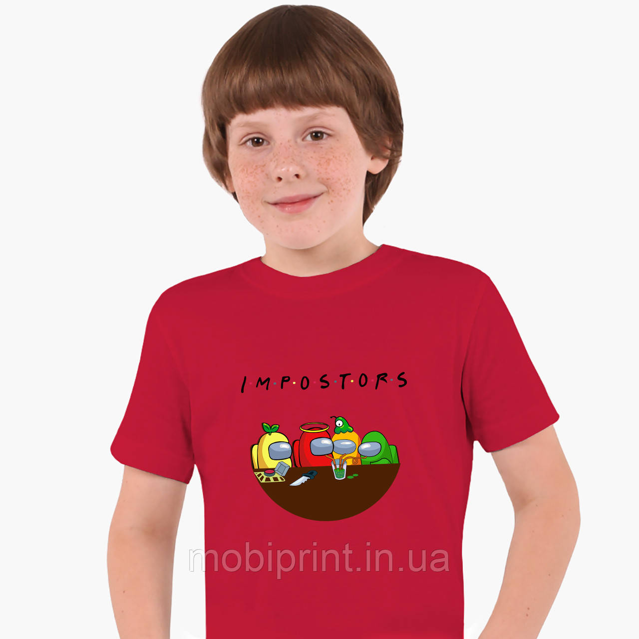 

Детская футболка для мальчиков Амонг Ас Самозванцы (Among Us Impostors) (25186-2415-2) Красный 152