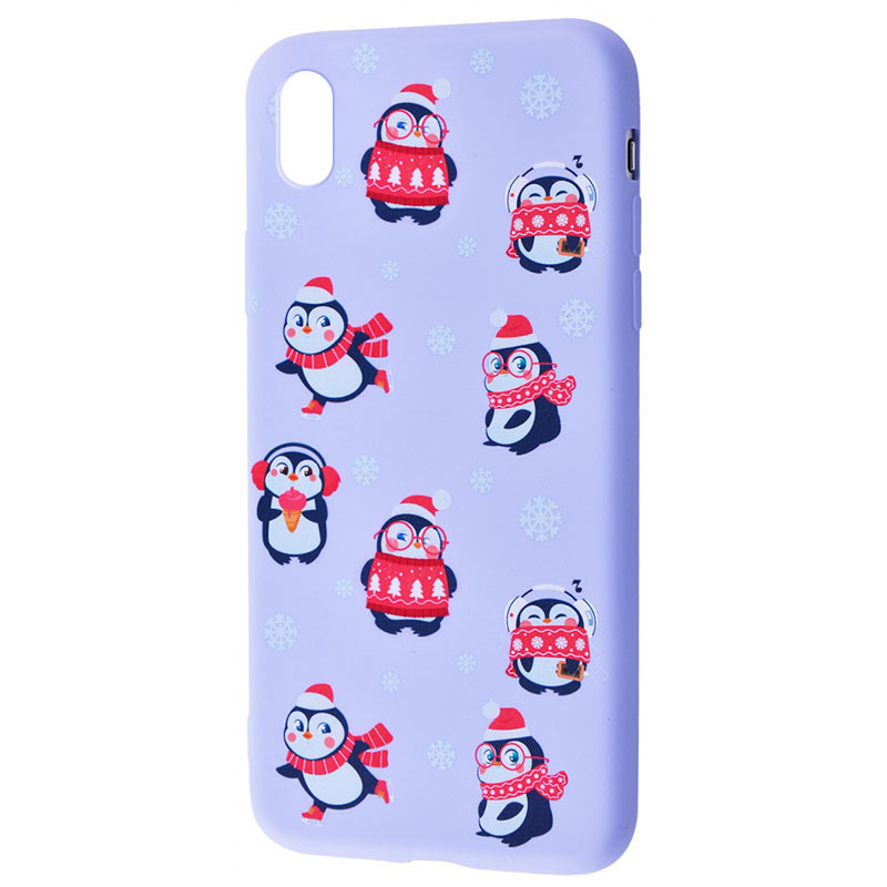 

TPU чехол WAVE Fancy для Apple iPhone XS Max (6.5"), Penguins / light purple