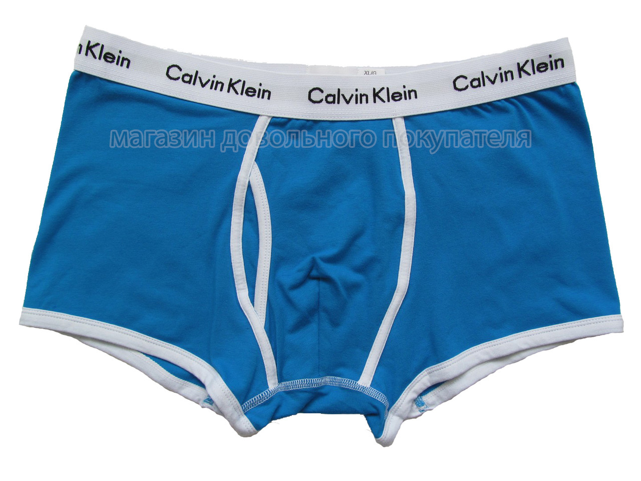 

Мужские трусы боксерки Calvih Kleih CK 365 синие с белой резинкой SIZE XXL, Синий