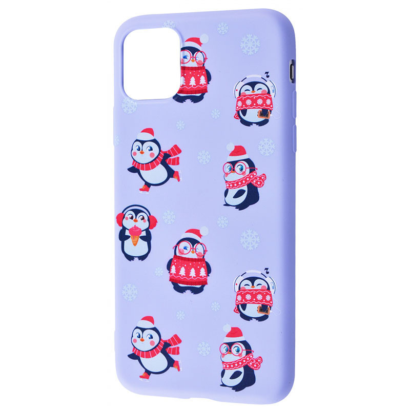 

Чехол на / для Apple iPhone 12 Pro / 12 книжка, бампер, накладка WAVE Fancy TPU, Penguins / light purple