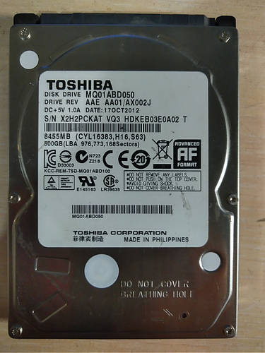 Жесткий диск Toshiba HDD 2.5 500GB 5400rpm 8M MQ01ABD50, цена 500 грн -  Prom.ua (ID#1307726719)