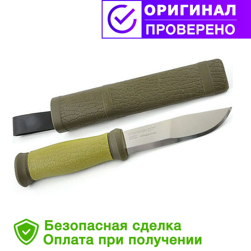 

Туристический Нож Morakniv из нержавеющей стали Мора Outdoor Stainless 2000 (mora 10629), Зелёный