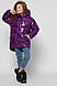 Лакова зимова куртка для дівчаток з поясною сумкою Snapshot фіолетова DT-8300-19, фото 4