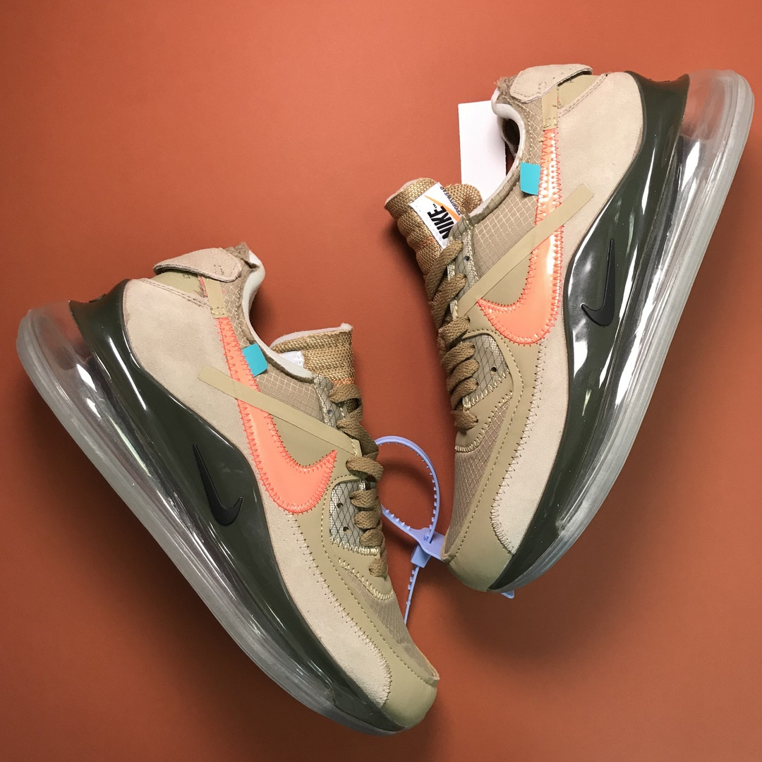 

Nk, крос, обувь, взуття, sneakers, шузы, Air Max 720 OFF-White Green (Бежевый Зеленый)