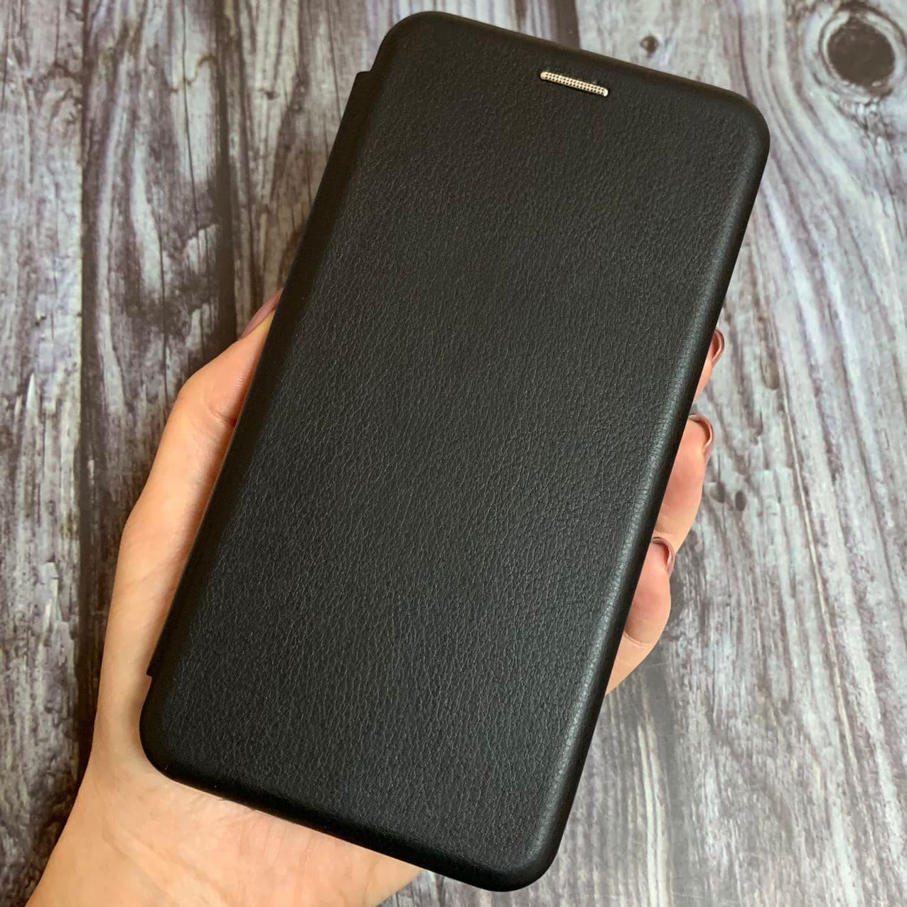 

Чехол книга для Samsung Galaxy M20 с эко кожи с подставкой магнитом книжка на телефон самсунг м20 черная STN, Черный