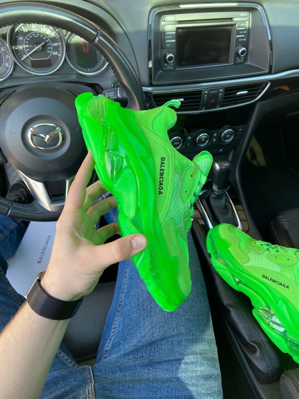 

Balenciaga, крос, обувь, взуття, sneakers, шузы, Triple S Neon Green (Зеленый), Зелёный