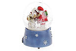 Декоратинвый водяной шар Санта с подарками с музыкой и заводным механизмом, 14,5см, фото 2