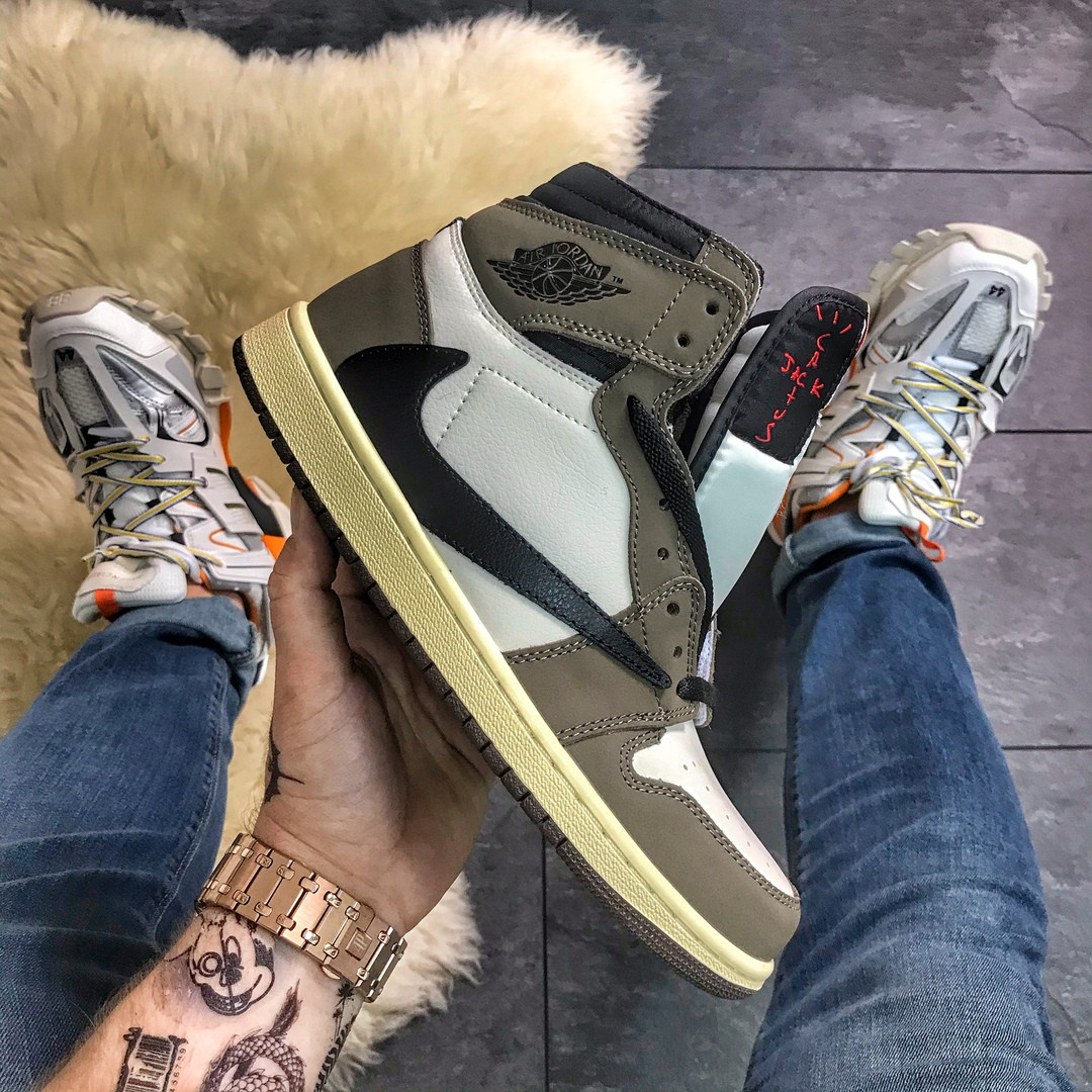 

Nk, крос, обувь, взуття, sneakers, шузы, Air Jordan 1 High OG “Cactus Jack” (Коричневый)