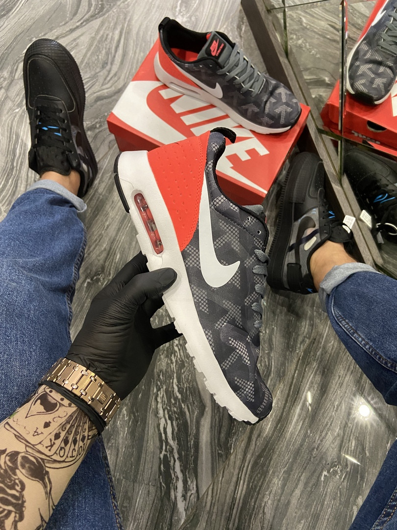 

Nk, крос, обувь, взуття, sneakers, шузы, Air Max Tavas Camo Grey Orange (Серый)