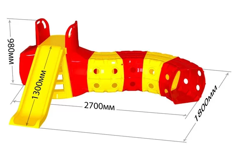 

DOLONI-TOYS "Гірка з Тунелем" 01470/ (Жовто-червона 01470/2)