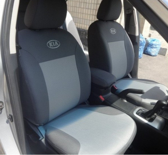 

Чехлы в салон для KIA Cerato с 2004-2008г модельные Prestige СТАНДАРТ (комплект) Темно-серые
