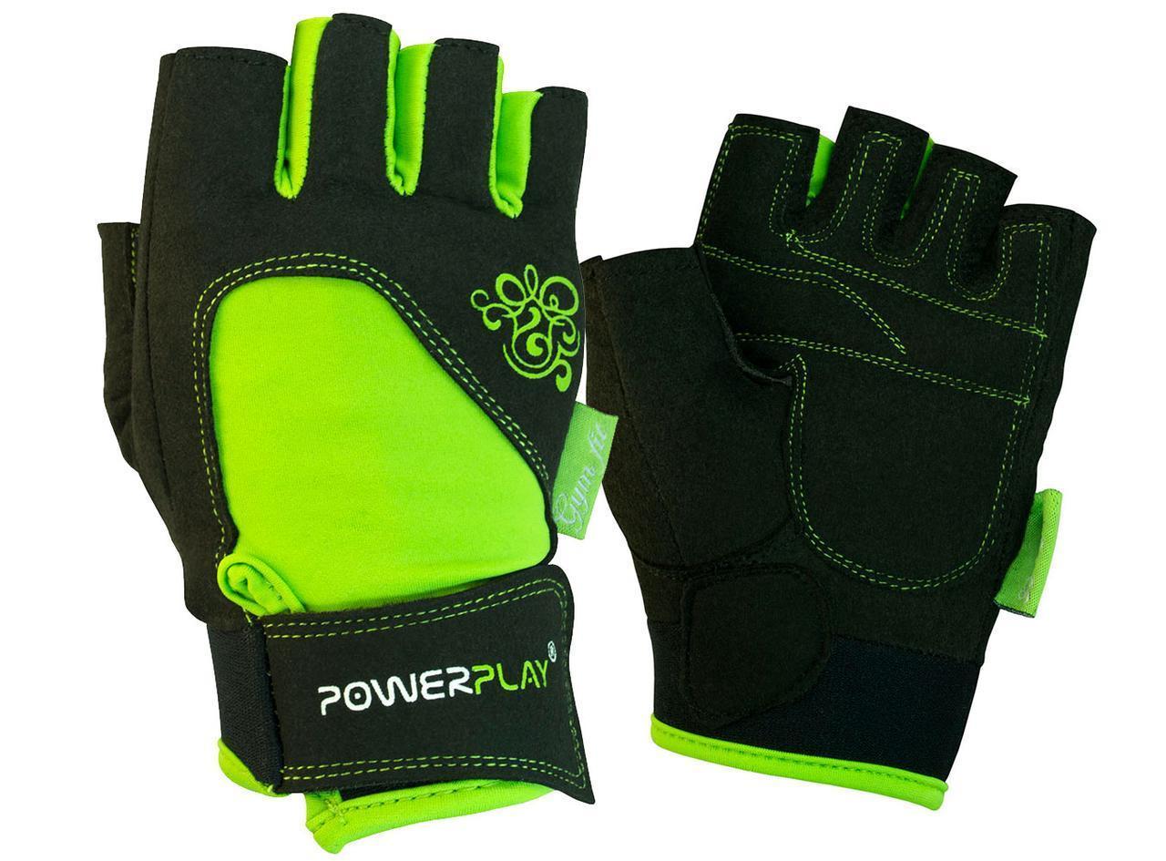 

Рукавички для фітнесу PowerPlay 1728 XS Чорно-зелені (PP_1728_XS_Black/Green), Черно-зеленый