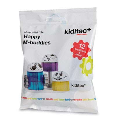 

Конструктор 1480 Kiditec Happy M-buddies (3723), Разноцветный