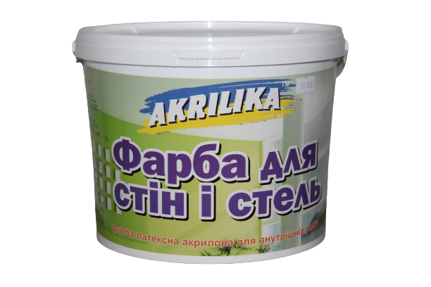 

Водоэмульсионная краска для внутренних работ Akrilika 7 кг, Белый