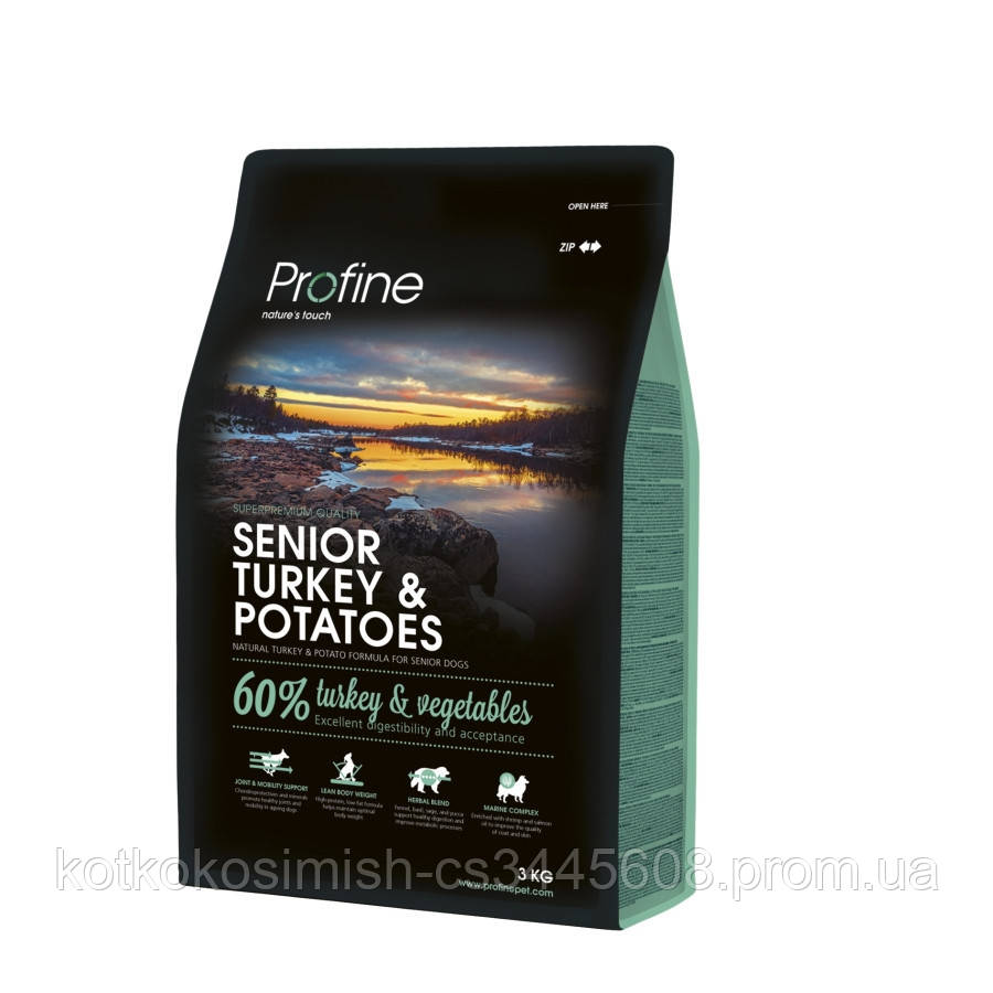 

Profine Senior Turkey and Potatoes корм для стареющих собак с индейкой и картофелем, 3кг