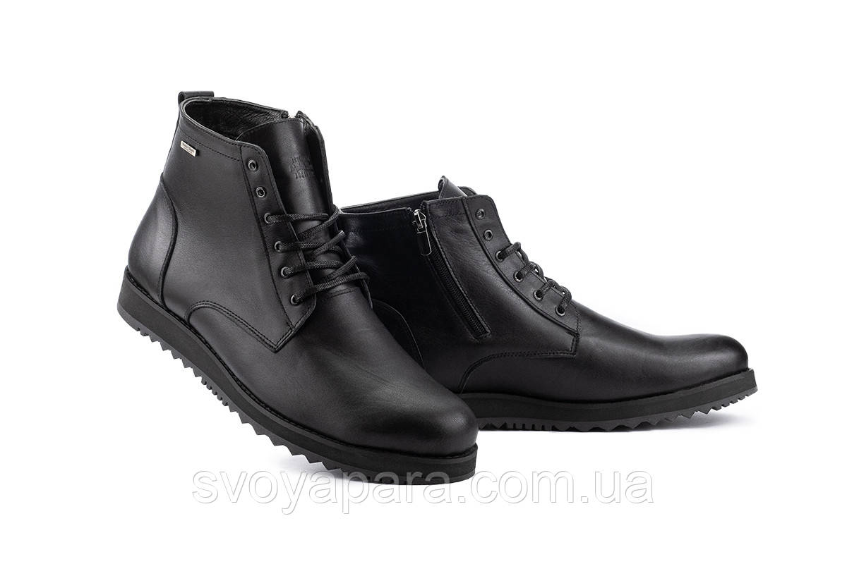 

Мужские ботинки кожаные зимние черные Multi-shoes Valter Великаны