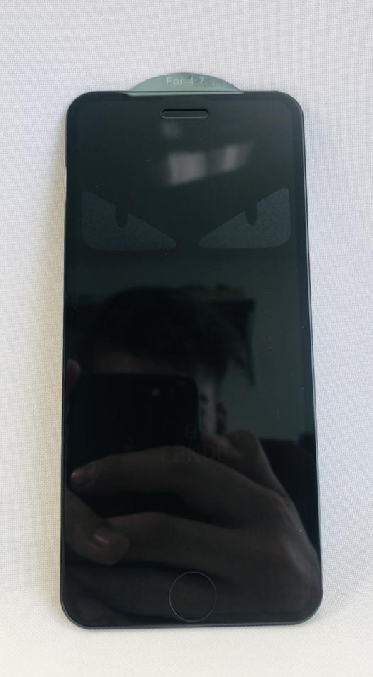 Захисне скло стекло Hologram Fendi iPhone 6/6S Black