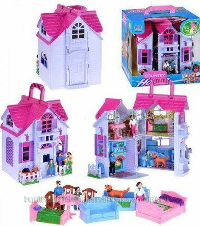 

Двухэтажный игрушечный домик с фигурками и мебелью PL519-0801 (F611)