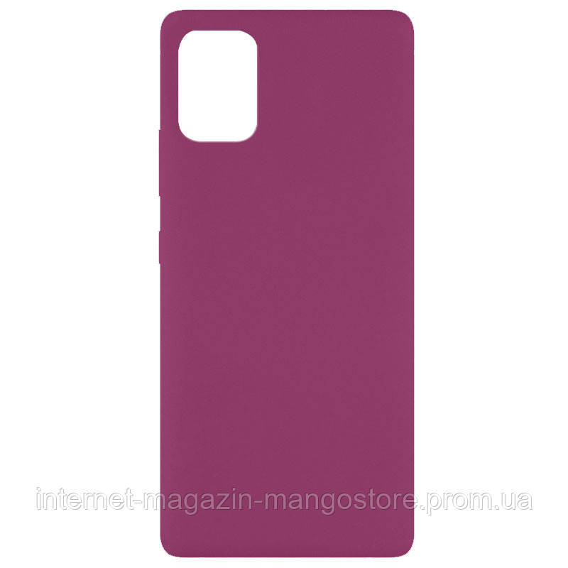 

Чехол Silicone Cover Full without Logo (A) для Xiaomi Mi 10 Lite, Бордовый / marsala