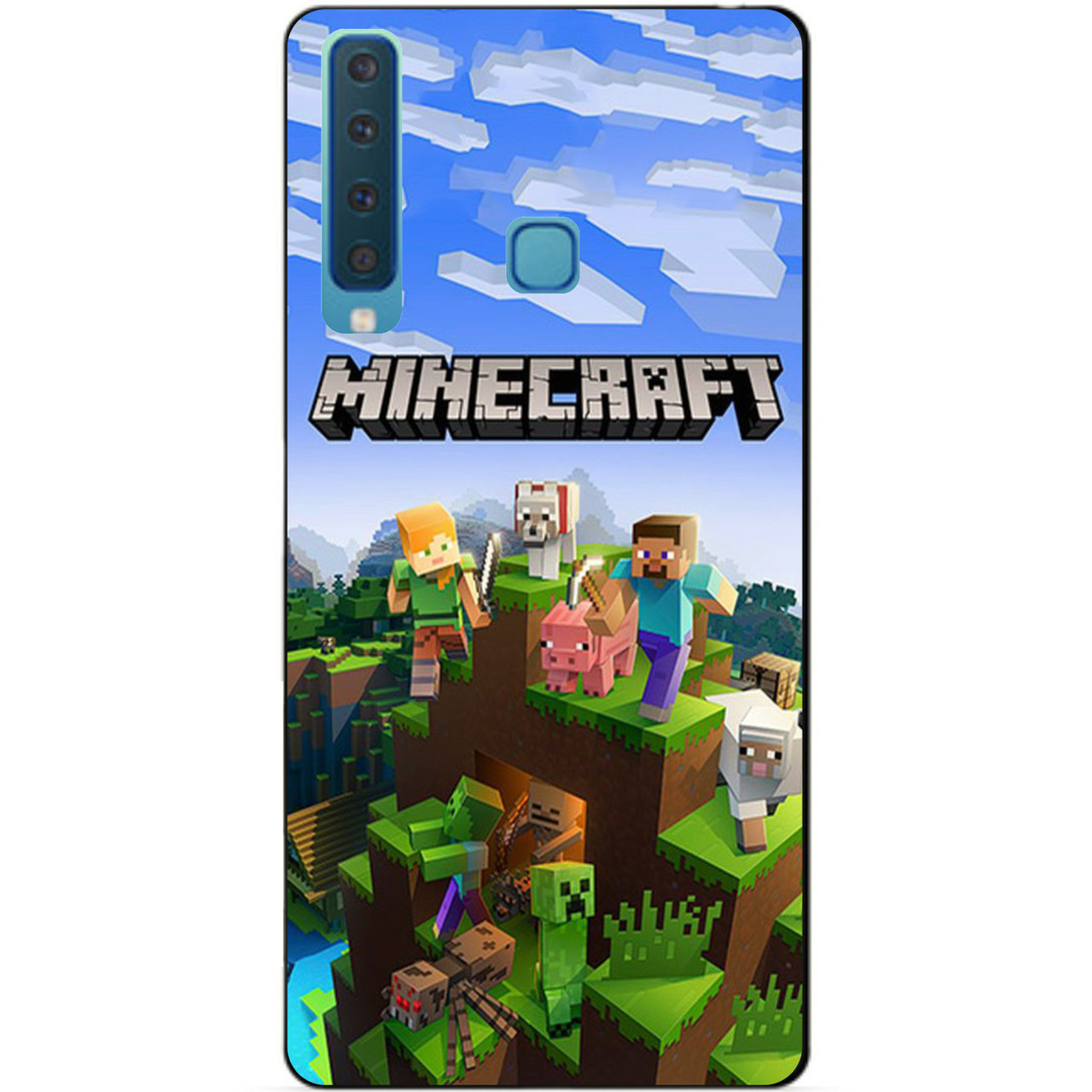 

Силиконовый бампер чехол для Samsung A9 2018 с рисунком Minecraft, Разные цвета