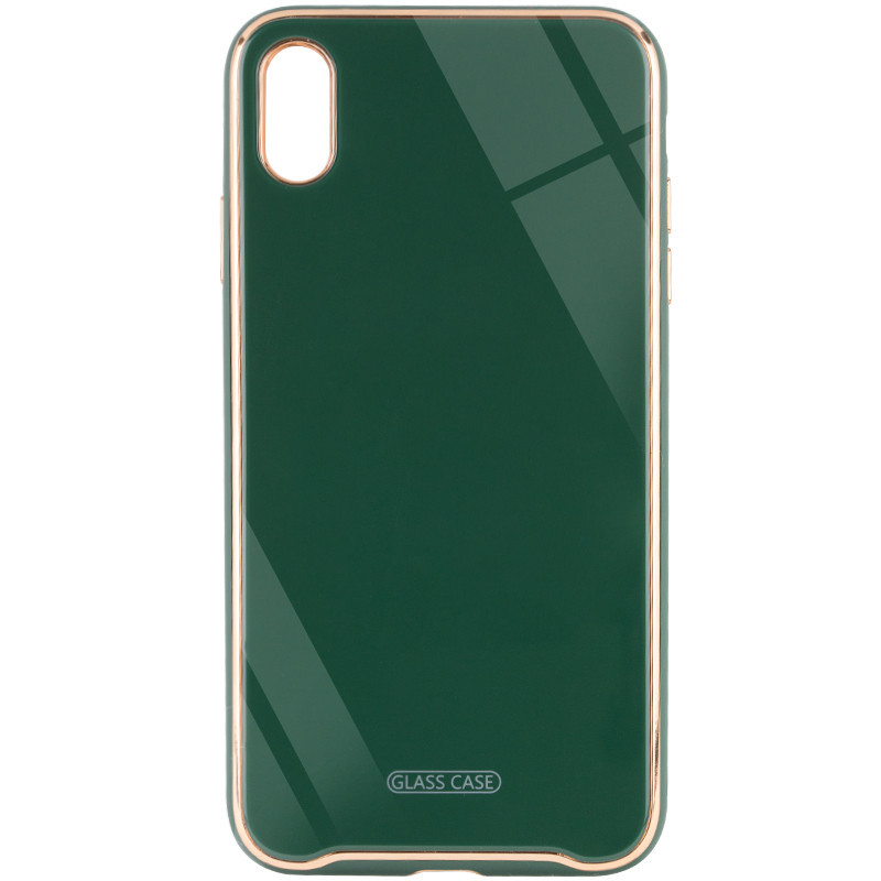 

TPU+Glass чехол Venezia для Apple iPhone X / XS (5.8, Зеленый / dark green