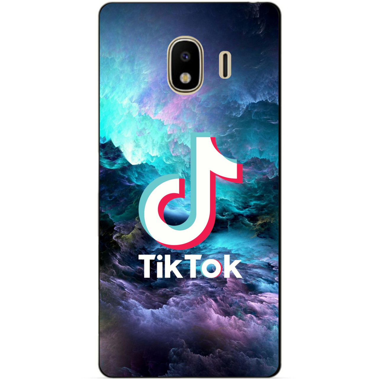 

Силиконовый бампер чехол для Samsung J2 2018 Galaxy J250 с рисунком Tik Tok, Разные цвета