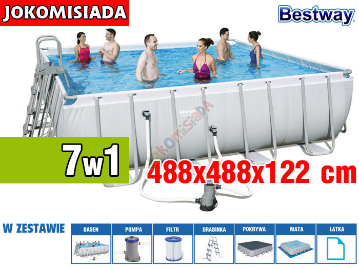 

Бассейн каркасный BESTWAY 488x488 см