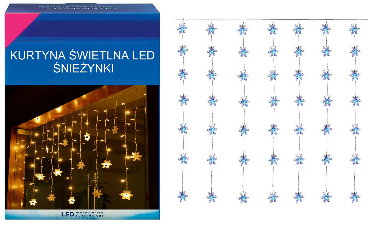 

Новогодняя гирлянда "Звездочка" 49 LED, Размер 1,5x1,5 м