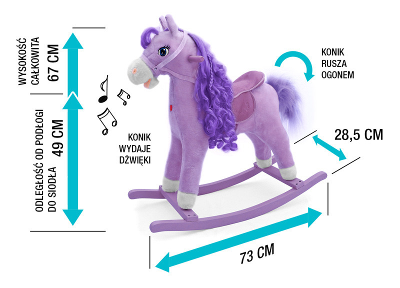 

Лошадка-качалка Милли Малли Принцесса, Фиолетовый