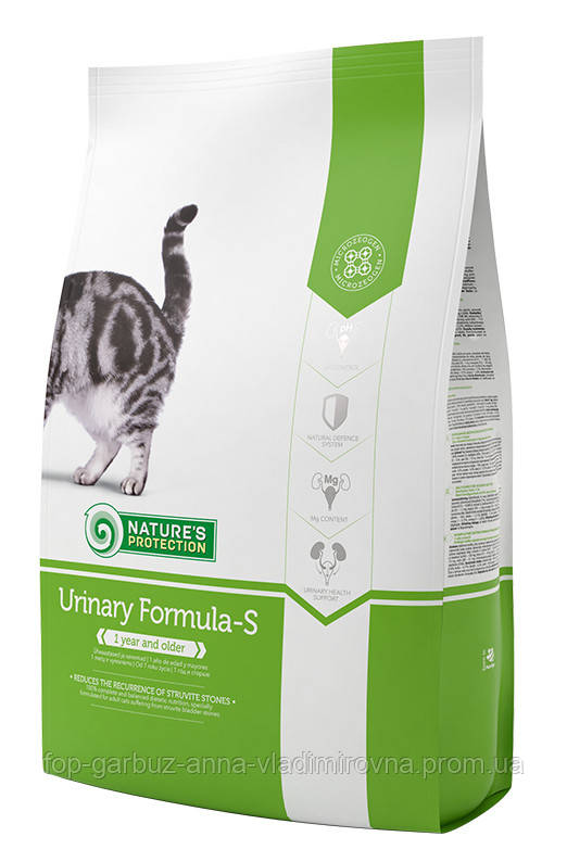 

Корм Nature's Protection (Натур Протекшн) Urinary Formula-S котов при болезни мочевыводящих путей, 2кг