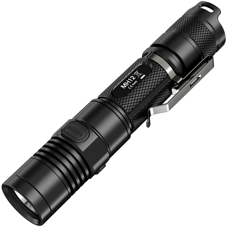 

Фонарь Nitecore MH12w (Сree XM-L2 U2, 1000 люмен, 7 режимов, 1х18650, USB), тёплый белый