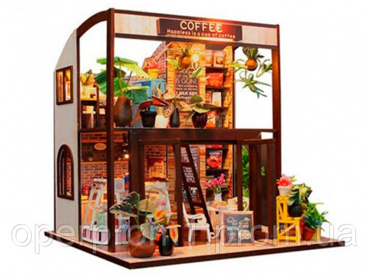 

3D Румбокс Кафе "Coffee House" DIY DollHouse + защитный купол