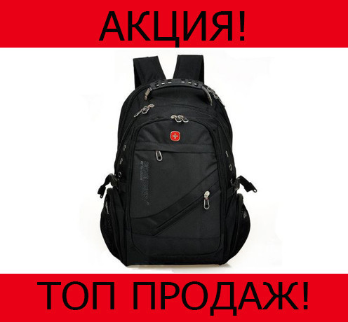 

Рюкзак SwіssGear 8810 + USB + дождевик!Хит цена, Чёрный