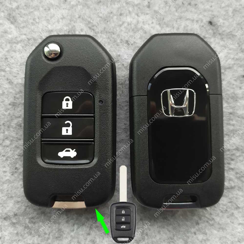 

Выкидной модифицированный ключ Хонда 3 кнопки