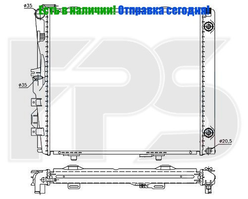 

Радиатор охлаждения Mercedes 124 84-96, FP46A211X Nissens