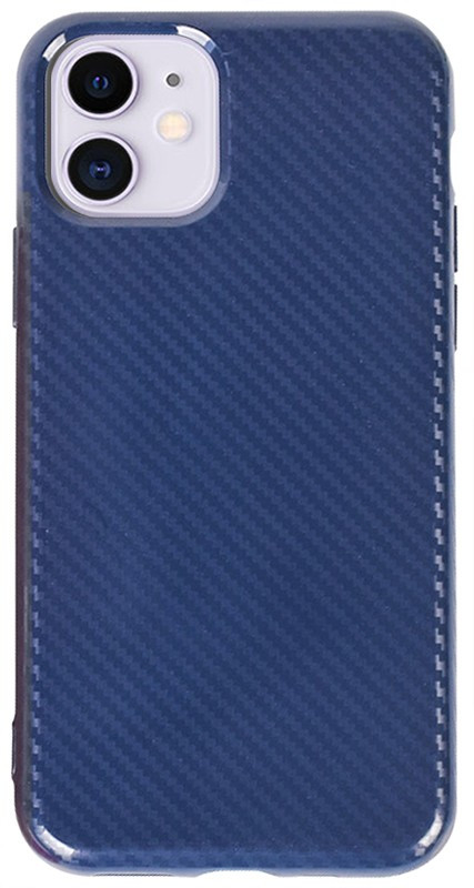 

Чехол-накладка TOTO TPU Carbon Fiber 2,0mm Case Apple iPhone 11 Navy Blue, Синий;голубой