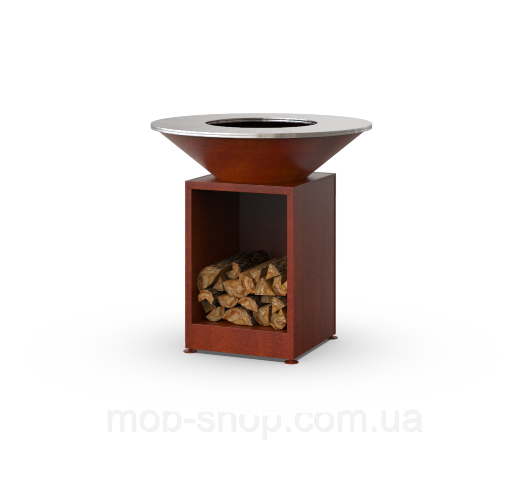 

Гриль-мангал, барбекю HOLLA GRILL Open Rust открытая тумба