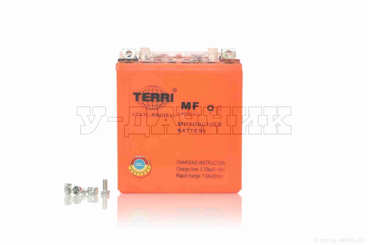 

АКБ 12V 7A GEL, высокий 113-70-132mm YTX7L-BS "TERRI"