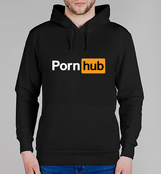 Худи Pornhub черное с логотипом, унисекс (мужское, женское), Черный - купит...