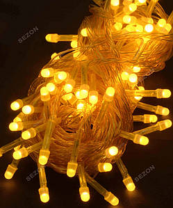 Гірлянда новорічна 100 LED ОДНОТОН, жовтий